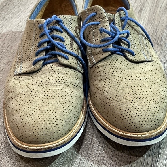 EUC Men’s 1901 US 10 Made in Brazil Leather Suede Derby Oxford Tan Crepe Shoe - Picture 7 of 10